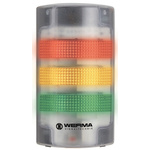 Werma FlatSIGN Series Red/Green/Yellow Signal Tower, 3 Lights, 24 V, Wall Mount