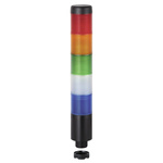 Werma Kompakt 37 Series Blue, Clear, Green, Red, Yellow Signal Tower, 5 Lights, 24 V