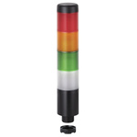 Werma Kompakt 37 Series Clear, Green, Red, Yellow Buzzer Signal Tower, 4 Lights, 24 V, Built-in Mount