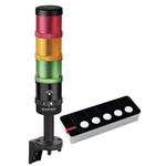 Werma KombiSIGN 72 Series Green, Red, Yellow Signal Tower, 3 Lights, 230 V ac, Wall Mount
