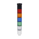 Lovato 8TL4 Series Blue, Green, Orange, Red, White Electronic Sounder Signal Tower, 5 Lights, 24 V dc, Built-In