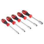 RS PRO Hex Nut Driver Set, 6 mm, 7 mm, 8 mm, 10 mm, 13 mm Tip, 125 mm Blade, 225 (6 mm C-PLUS Nut Driver) mm, 235 (10