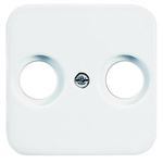 Busch Jaeger - ABB White 2 Gang Cover Plate Thermoplastic Socket Faceplate & Mounting Plate