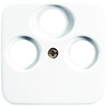 Busch Jaeger - ABB White 3 Gang Cover Plate Thermoplastic Socket Faceplate & Mounting Plate