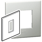 Legrand Pearl Aluminium 1 Gang Cover Plate Polycarbonate Franco-Belgain, German Standard Cover Plate