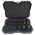 RS PRO 18-Piece Metric 1/2 in Deep Impact Socket Set , 6 point