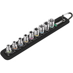 Wera 9-Piece Metric 1/4 in Standard Socket Set , 6 point