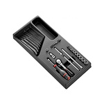 Facom 36-Piece Metric 1/4 in Standard Socket/Allen Key/Bit Set with Ratchet, 6 point; Hex Bit; Pozidriv Bit; Slotted Bit