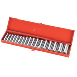 SAM 17-Piece Metric 1/2 in Deep Socket Set , 12 point