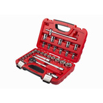 RS PRO 34-Piece Imperial, Metric 1/2 in Standard Socket Set with Ratchet, 6 point; 12 point