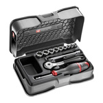 Facom 12-Piece Metric 1/4 in Standard Socket Set with Ratchet, 6 point