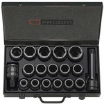 Facom 20-Piece Metric 3/4 in Impact Socket Set , 6 point