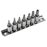 RS PRO 7-Piece 1/4 in Bit Socket Set , Tamperproof Torx Bit