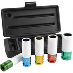 SAM Metric 1/2 in Wheel Nut Socket Set , 6 point