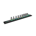 Wera 9-Piece Metric 1/4 in Standard Socket Set , 6 point