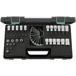 STAHLWILLE 35-Piece 1/4 in; 3/8 in Standard Socket/Bit Set , e-Torx; Torx Bit