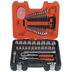Bahco 40-Piece Metric 1/2 in Standard Socket/Spanner Set with Ratchet, 6 point