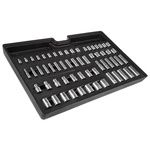 RS PRO 61-Piece Metric 1/2 in; 1/4 in; 3/8 in Deep Socket/Standard Socket Set , 6 point