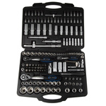 MTI 150-Piece Metric 1/2 in; 1/4 in; 3/8 in Deep Socket/Standard Socket/Bit Set with Ratchet