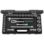 STAHLWILLE 28-Piece Metric 1/2 in Standard Socket Set with Ratchet, 12 point