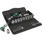 Wera 28-Piece Imperial 1/2 in Standard Socket/Bit Set with Ratchet, 6 point; Hex Bit; Phillips Bit; Pozidriv Bit; Torx
