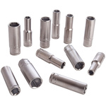 Bahco 12-Piece Metric 1/2 in Deep Socket Set , 6 point