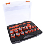 ITL Insulated Tools Ltd 19-Piece Imperial, Metric 1/2 in Standard Socket Set with Ratchet, 12 point, VDE/1000V
