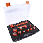 ITL Insulated Tools Ltd 12-Piece Imperial, Metric 1/2 in Standard Socket Set with Ratchet, 12 point, VDE/1000V