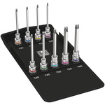 Wera 9-Piece 1/2 in Bit Socket Set , Torx Bit