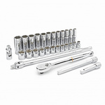 GearWrench 29-Piece Metric 3/8 in Deep Socket/Standard Socket Set with Ratchet, 12 point
