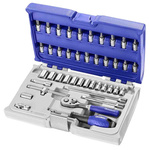 Expert by Facom 42-Piece Metric 1/4 in Standard Socket/Bit Set with Ratchet, 6 point; Hex Bit; Phillips Bit; Pozidriv