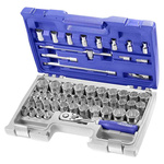 Expert by Facom 55-Piece Imperial, Metric 1/2 in Standard Socket Set with Ratchet, 6 point; 12 point; e-Torx
