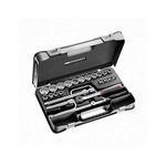 Facom 25-Piece Imperial 1/2 in Standard Socket Set with Ratchet, 12 point