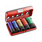 Facom 5-Piece Metric 1/2 in Wheel Nut Socket Set , 6 point