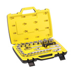 Stanley 26-Piece Metric 1/2 in Standard Socket Set with Ratchet, 6 point