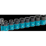 Makita 9-Piece Metric 1/2 in Impact Socket Set , 6 point