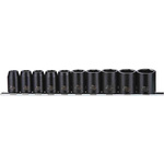 Teng Tools 10-Piece Metric 1/2 in Impact Socket Set , 6 point