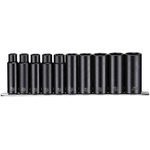 Teng Tools 10-Piece Metric 1/2 in Deep Impact Socket Set , 6 point