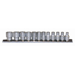 Teng Tools 12-Piece Metric 1/4 in Standard Socket Set , 6 point