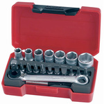 Teng Tools 20-Piece Metric 1/4 in Standard Socket/Bit Set with Ratchet, 6 point; Phillips Bit; Pozidriv Bit; Slotted