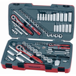 Teng Tools 111-Piece Imperial, Metric 1/2 in; 1/4 in; 3/8 in Deep Socket/Standard Socket/Bit Set with Ratchet, 6 point;