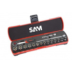 SAM 17-Piece Imperial 1/4 in Standard Socket Set with Ratchet, 6 point