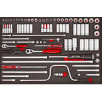 Teng Tools 86-Piece Metric 1/4 in; 3/8 in Deep Socket/Standard Socket Set with Ratchet, 6 point