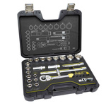 CK 24-Piece Metric 1/2 in Deep Socket/Standard Socket Set with Ratchet, 12 point