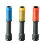 Facom Metric 1/2 in Wheel Nut Socket Set , 6 point