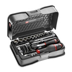 Facom 31-Piece Imperial 1/4 in Standard Socket/Bit Set with Ratchet, 12 point; Hex Bit; Phillips Bit; Slotted Bit; Torx