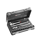 Facom 15-Piece Imperial 1/2 in Standard Socket Set with Ratchet, 6 point