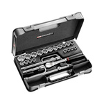 Facom 25-Piece Imperial 1/2 in Standard Socket Set with Ratchet, 6 point