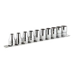 Facom 3/8 in Standard Socket Set, 12 point