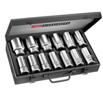 Facom 12-Piece Metric 3/4 in Deep Socket Set , 6 point